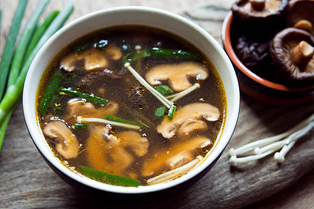 istock Shiitake mushrooms Chinese soup. 638243734