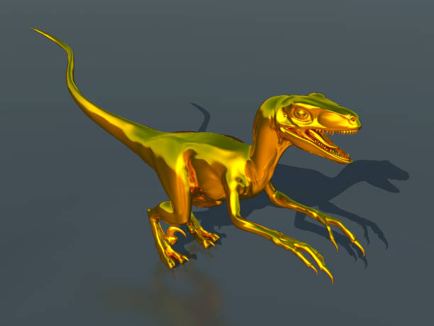istock Golden Velociraptor 638244602