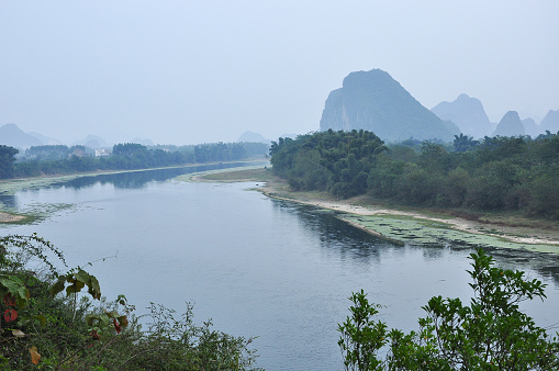 The beautiful karst mountains and river scenery,Guilin,China.