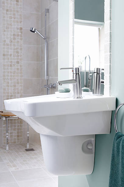 istock Sink in contemporary disabled home bathroom 638246366
