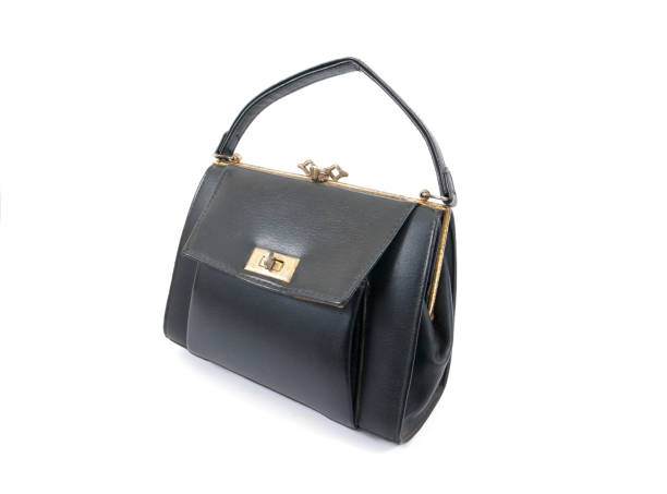 istock Old lady handbag isolated on white background. 638248074