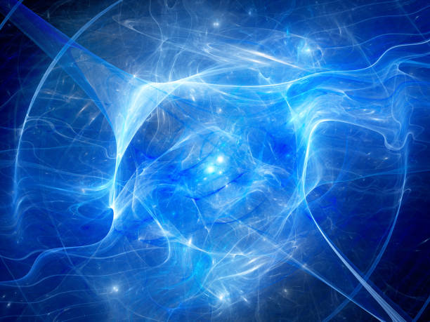 istock Blue glowing nebula with high energy plasma field in space 638249106