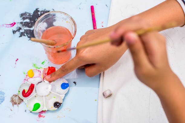 istock Mixing Water Colors in a painting Class 638251840