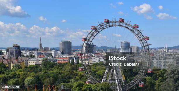 Vienna Panorama Stock Photo - Download Image Now - Vienna - Austria, Ferris Wheel, St. Stephen's Cathedral - Vienna