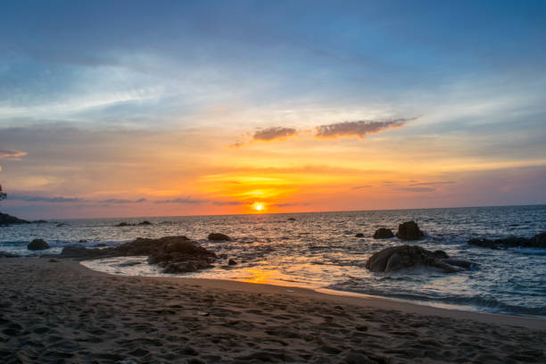 istock landscapes Sun fallen at beach 638254244