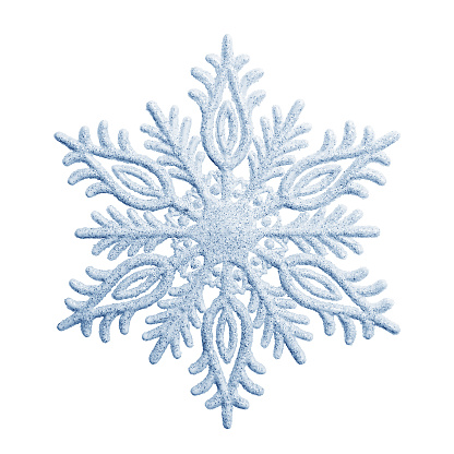 Snowflake on a white background -Clipping Path