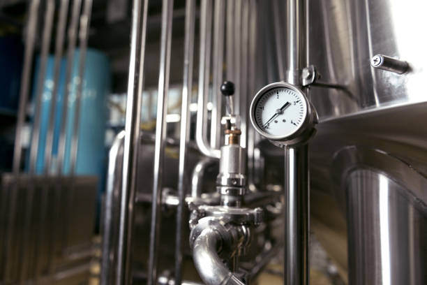 istock Measuring gauge being used in brewery 638257214