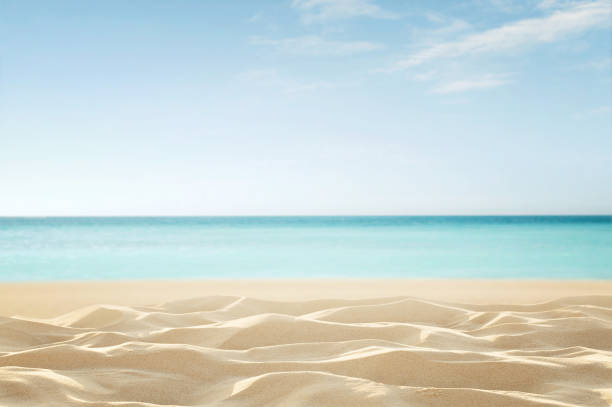 empty tropical beach - beach stockfoto's en -beelden