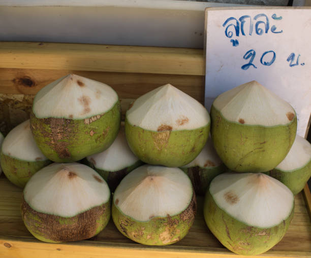 istock Fresh coconuts in the market, Thailand 638258100