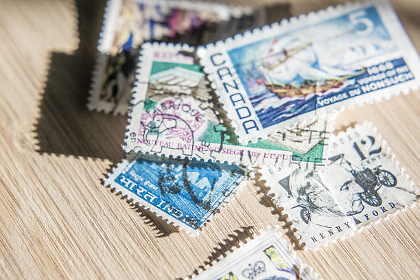 istock Collection of postage stamps. 638268490