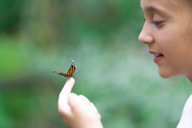 istock Happy Girl Holding a Butterfly 638272082