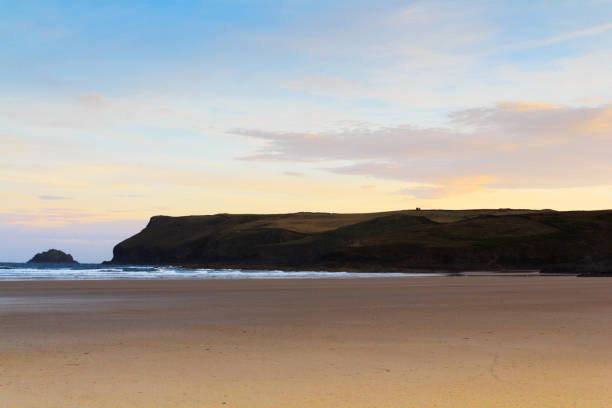 istock Early morning view over the beach at Polzeath 638273594