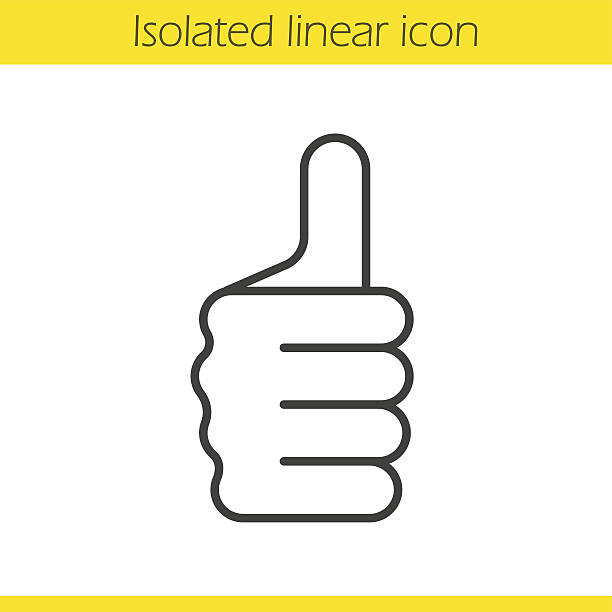 ikona gestu kciuka w górę - friendship satisfaction admiration symbol stock illustrations