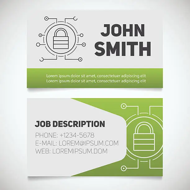 Vector illustration of Business card print template