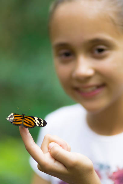istock Happy Girl Holding a Butterfly 638278222