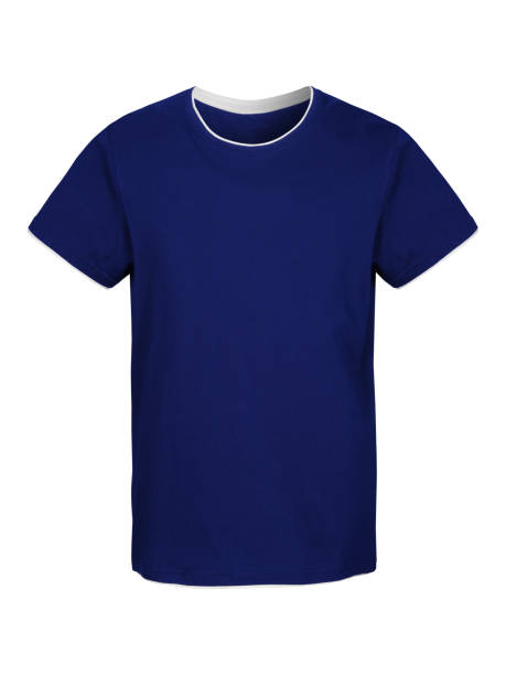 istock Blue t-shirt isolated on white 638278280
