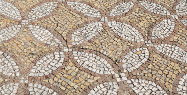 istock The restored mosaic floor. Byzantium mosaic. 638278418
