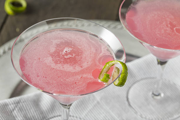 istock Homemade Pink Vodka Cosmopolitan Drink 638287030