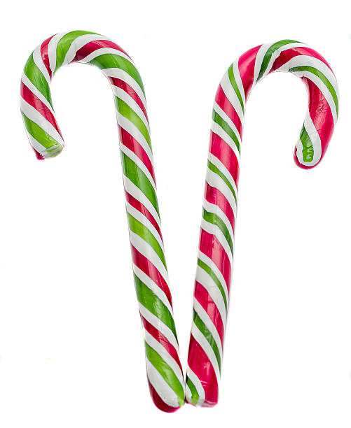 istock Vivid colored candy christmas sticks, lollipops, spiral shape 638290538