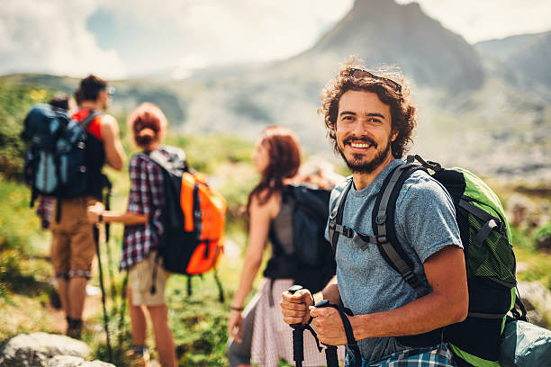 Male hiker in the mountain