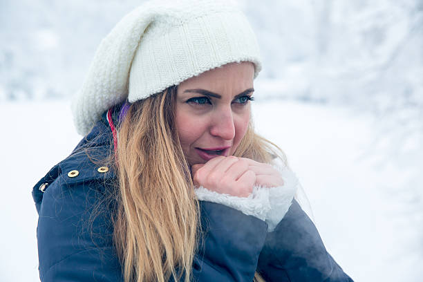 istock Cold woman in winter 638293144