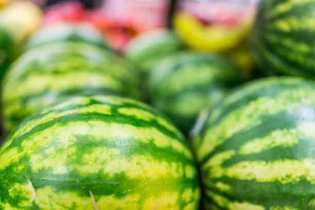 istock Yellow and green watermelon macro closeup 638302960