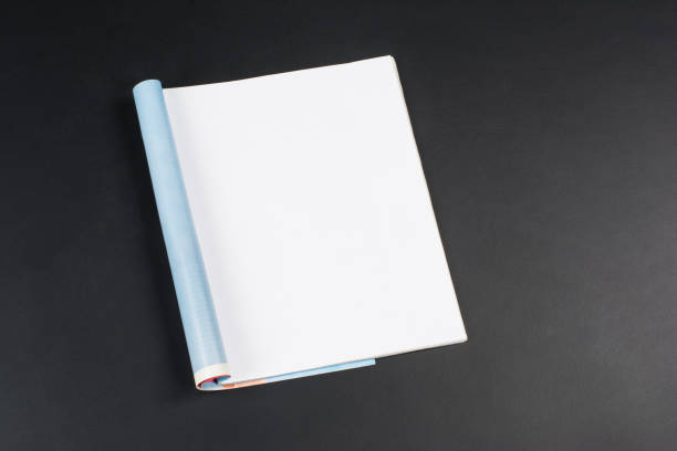 istock Mock-up magazines or catalog on black chalkboard background. 638303956