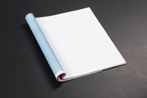 istock Mock-up magazines or catalog on black chalkboard background. 638304008