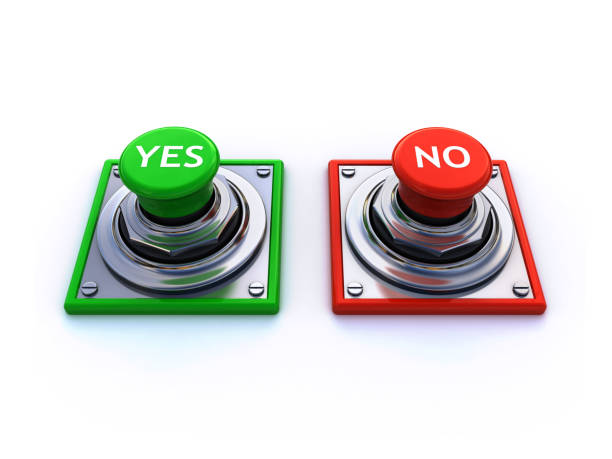 yes and no buttons stock photo