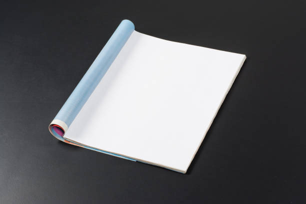 istock Mock-up magazines or catalog on black chalkboard background. 638304074
