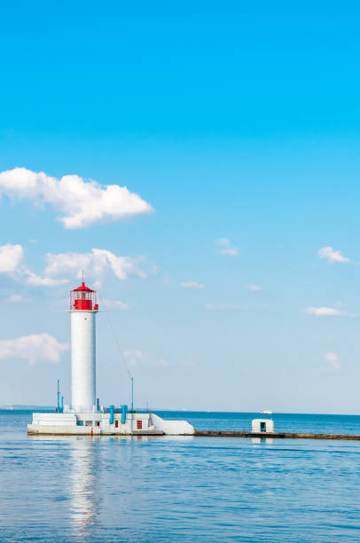istock Odessa red and white lighthouse in bright sunny summer day 638306876