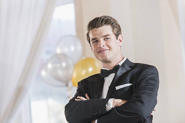 istock Young man wearing tuxedo 638309410