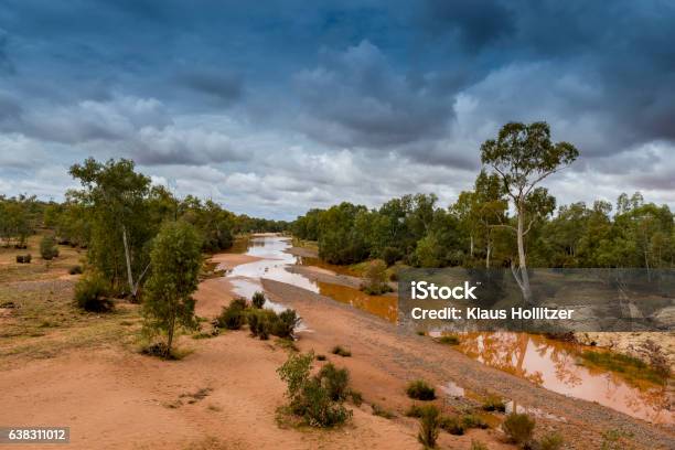 Finke River Central Australia Flowing After Rain Stock Photo - Download Image Now - Finke River, South Australia, Australia