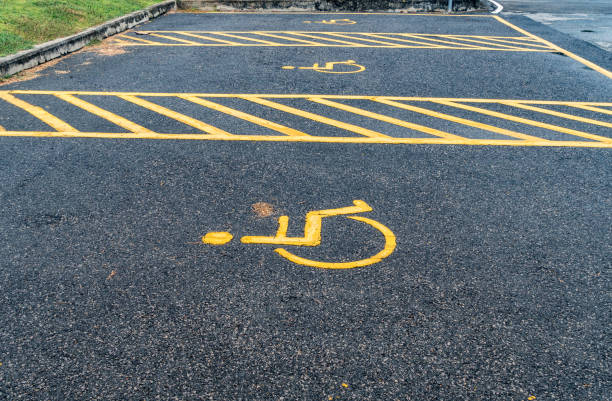 istock Handicapped sign in car park 638312002