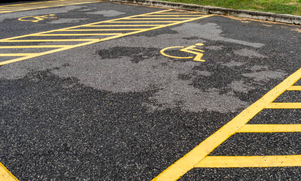 istock Handicapped sign in car park 638312270