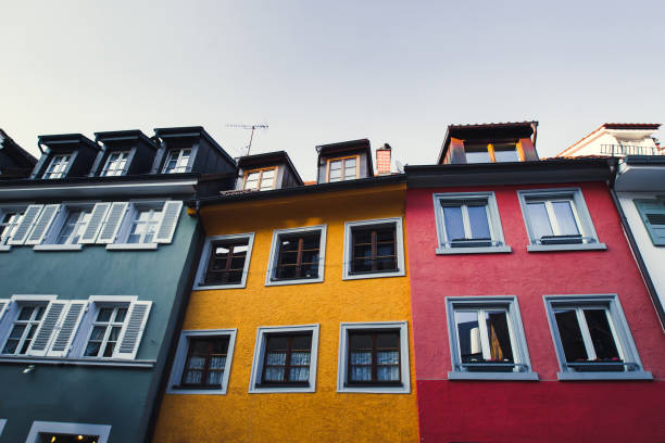 istock Old european architecture, colorful facades 638315974
