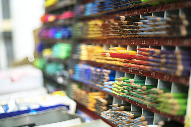 istock colorful pencils in shelf 638319896