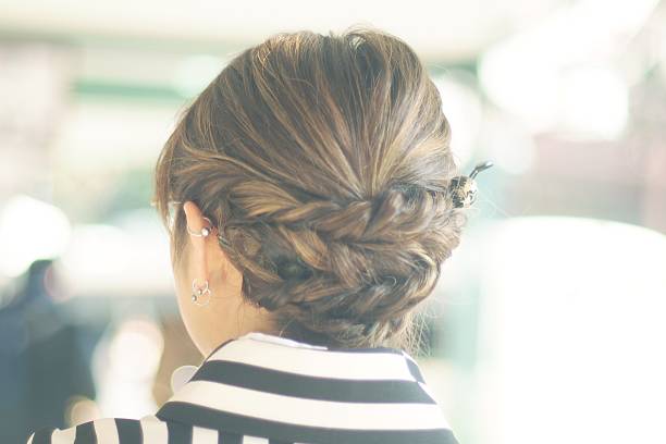 Woman's hair style wearing kimono