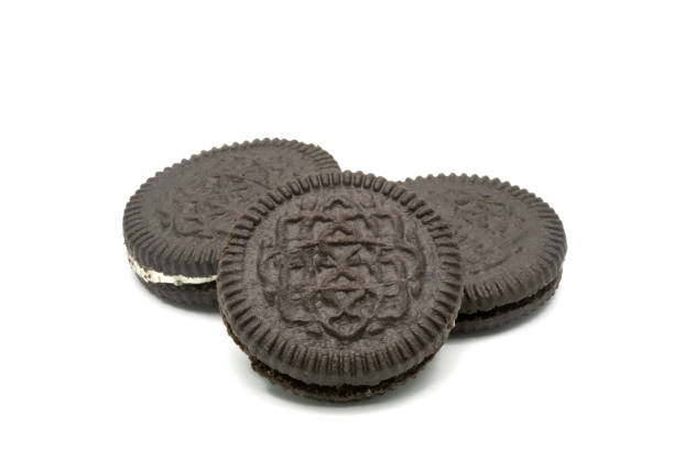 istock Chocolate cookies with vanilla cream filling 638322964