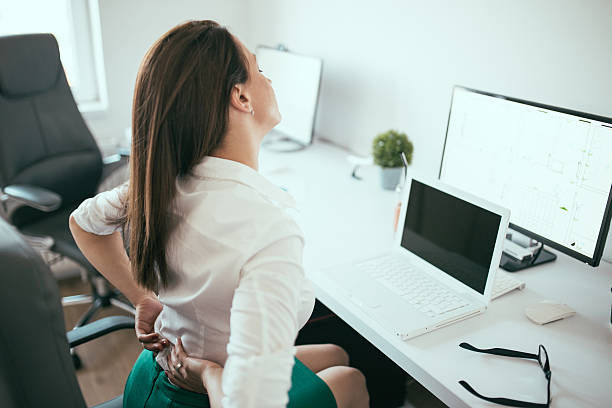 istock Girl has back pain 638323400
