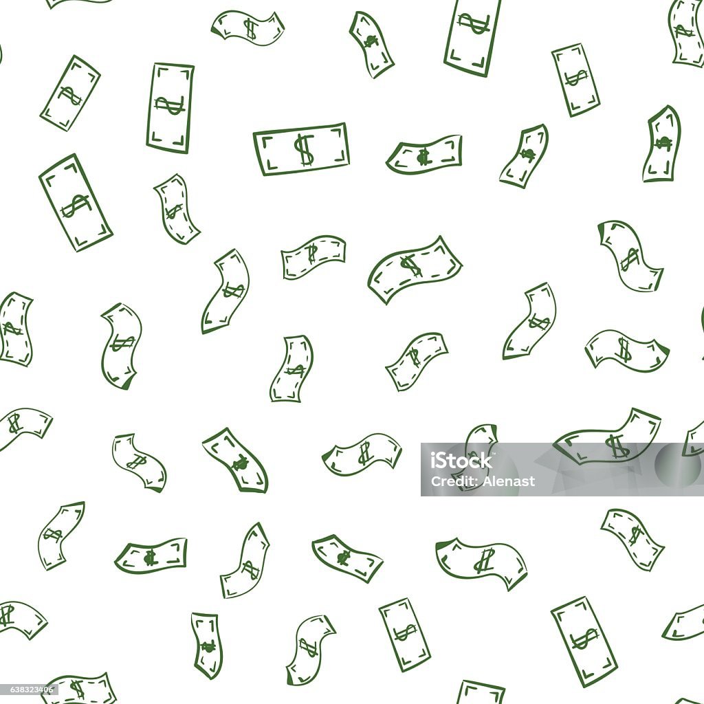 Mpney Patterns Simple Seamless Money Pattern Isolated On White For Site Background ...