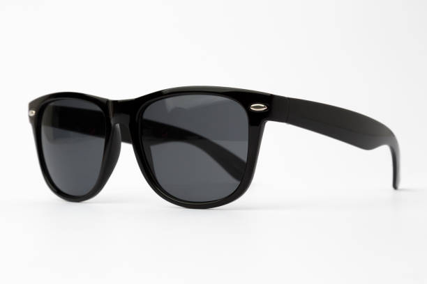 istock Cool sunglasses with black plastic frame isolated on white background 638325660