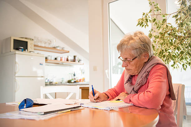 istock Senior Caucasian Woman Studying at Home, Brac, Croatia 638325762
