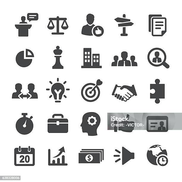 Strategy And Business Icons Smart Series Stock Illustration - Download Image Now - Icon Symbol, Human Resources, Anticipation