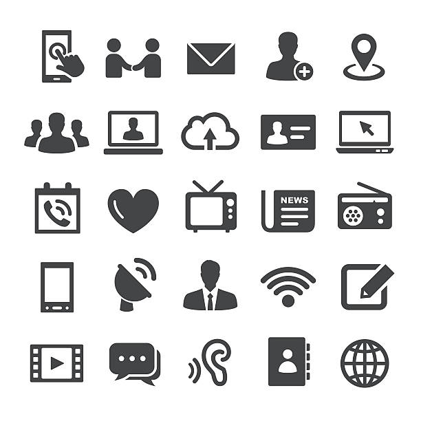 Communication Icon Set - Smart Series Communication Icons computer computer icon friendship sign stock illustrations