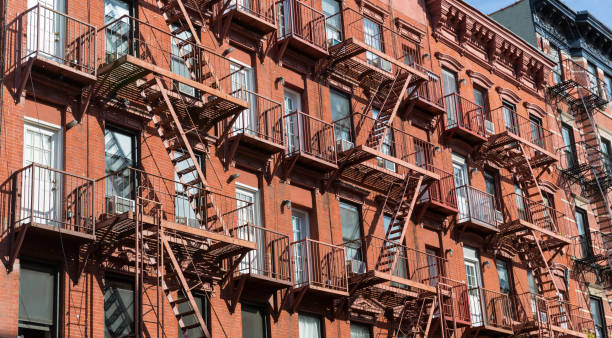 istock Facade of brick building. 638329604