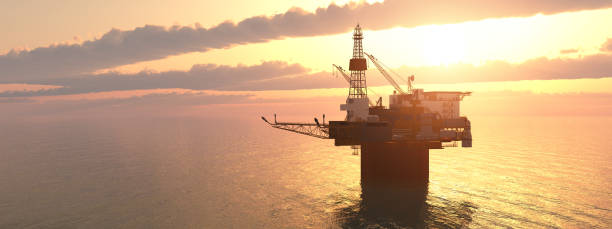istock Oil platform against a sunny sky 638331158