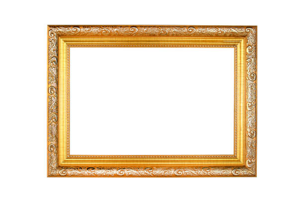 istock antique golden frame isolated on white background.Gold frame isolated 638332352