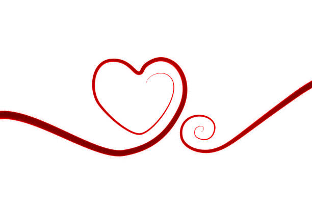 Valentine's Day Nature red heart on white background. 3D high realistic rendering,