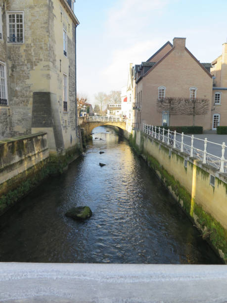 istock Old Dutch Buildings river in Valkenburg 638333056